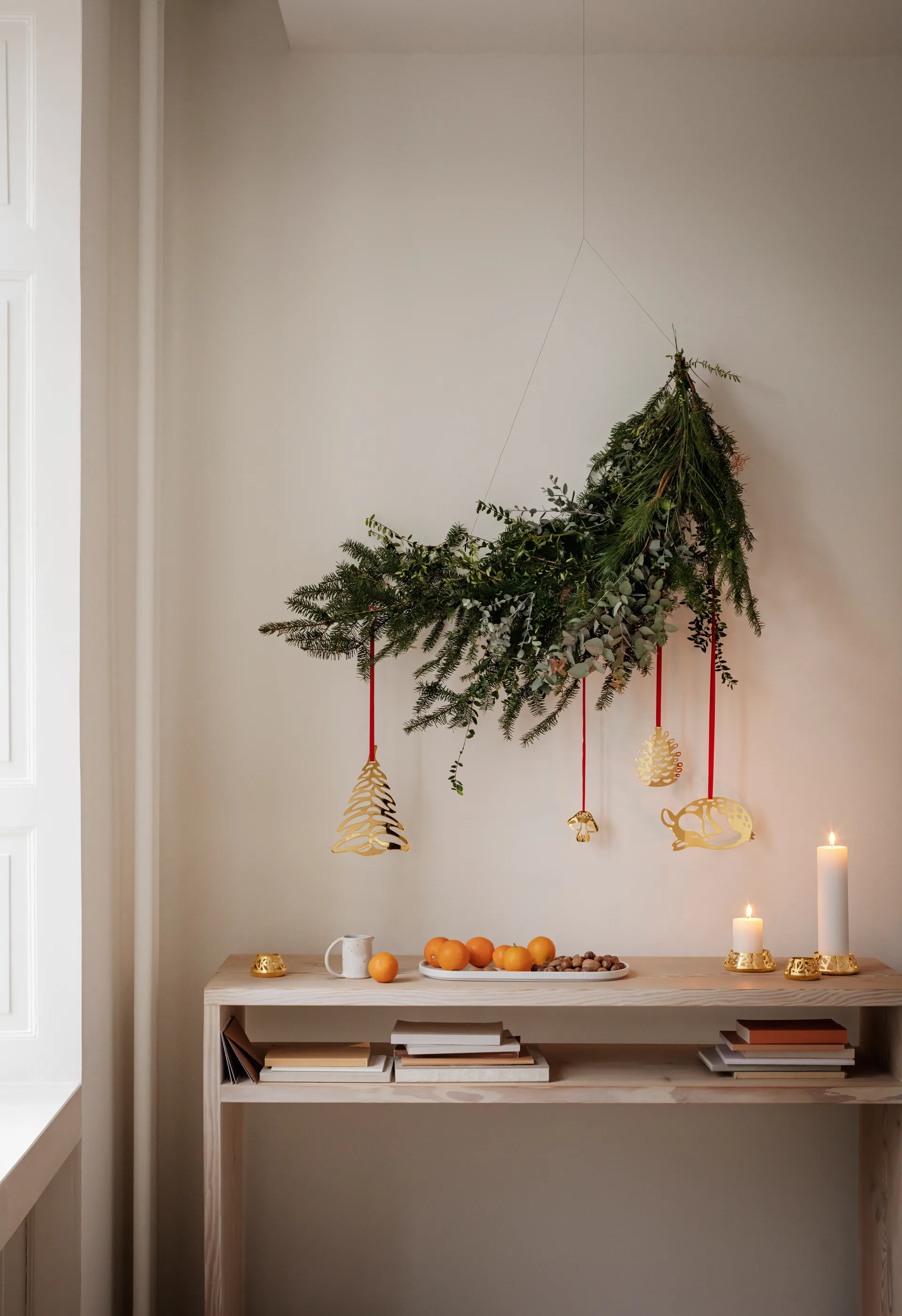 2023 års set med julhängen 3 delar, Guldpläterat Georg Jensen