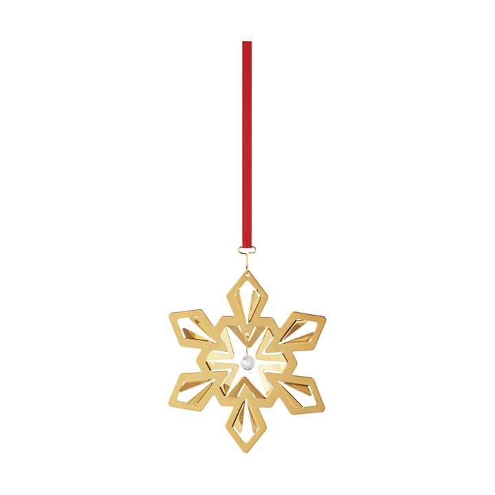 2024 års julhänge snöflinga, Guldpläterat Georg Jensen