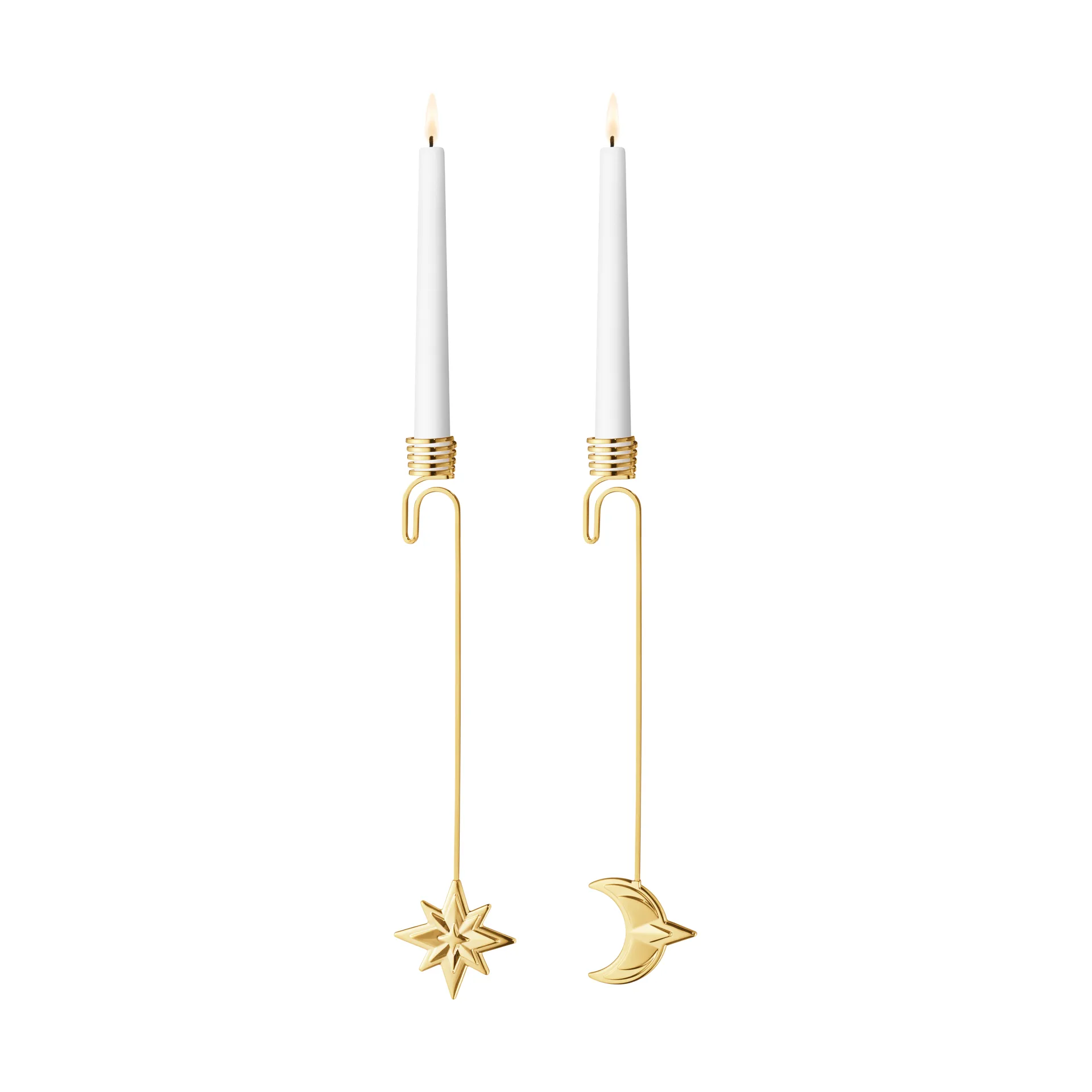 2024 års ljusstake måne och stjärna, Guldpläterat Georg Jensen