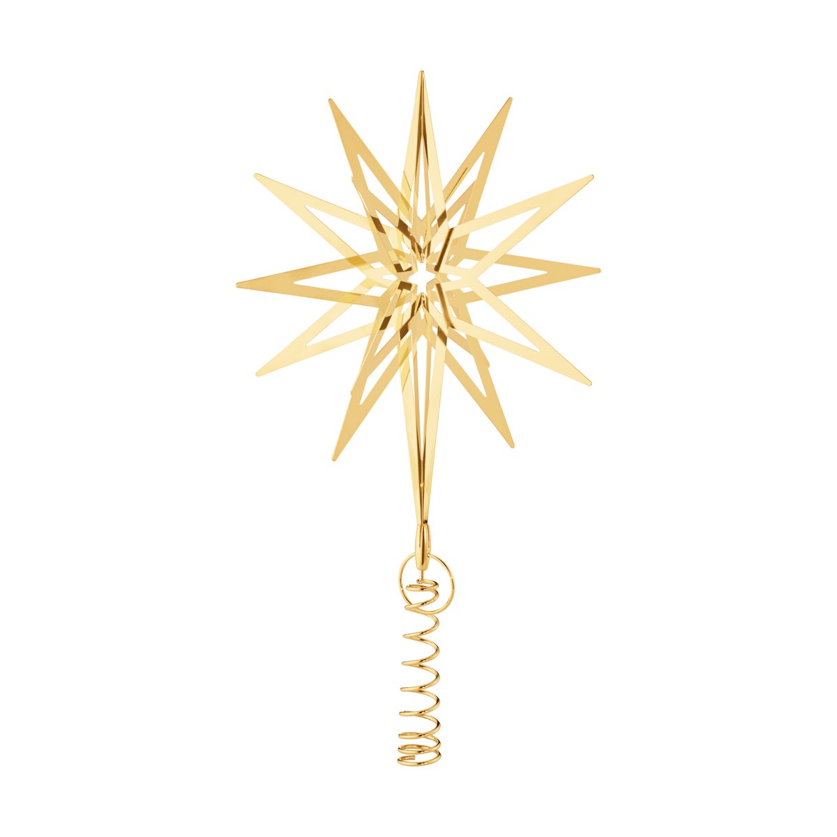 Georg Jensen 2025 års Lyra julgransstjärna Mellan | Skandinavisk Design | Juldekorationer & Julpynt | Guldfärgad