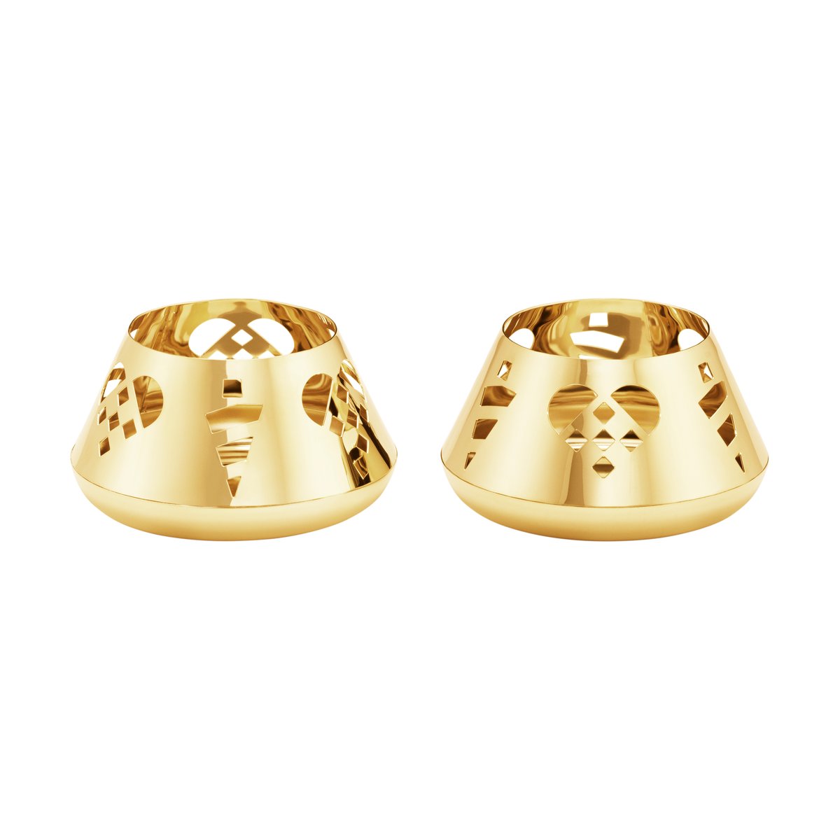 Georg Jensen 2025 års värmeljusstake 2-pack Guldpläterat rostfritt stål