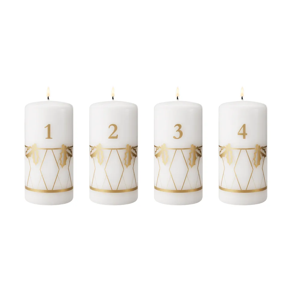 2026 års adventsljus, Guldtryck, 4 delar Georg Jensen