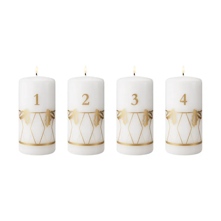 2026 års adventsljus - Guldtryck, 4 delar - Georg Jensen