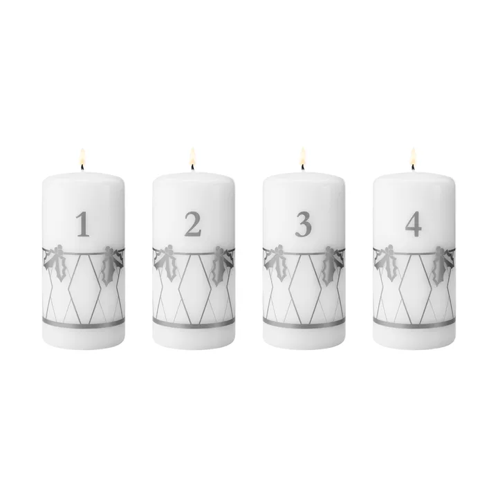 2026 års adventsljus - Silvertryck, 4 delar - Georg Jensen