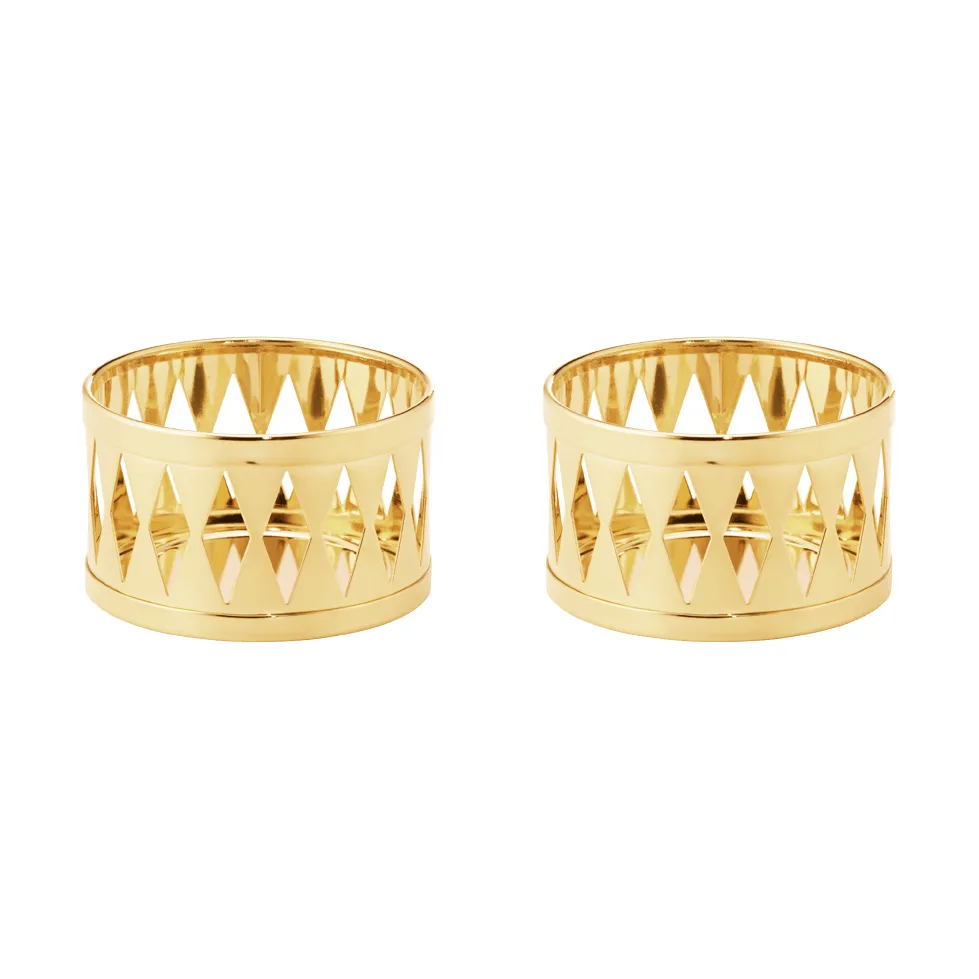 2026 års värmeljusstake, Guld, 2-pack Georg Jensen