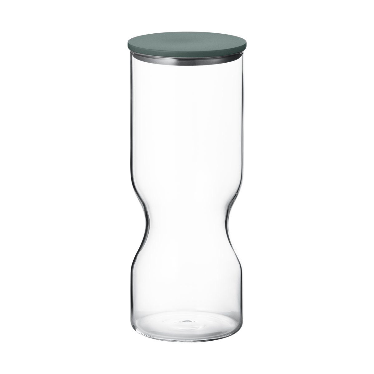 Georg Jensen Alfredo burk large 1,5 L Glas-grön | Skandinavisk Design | Förvaringsburkar | Grön