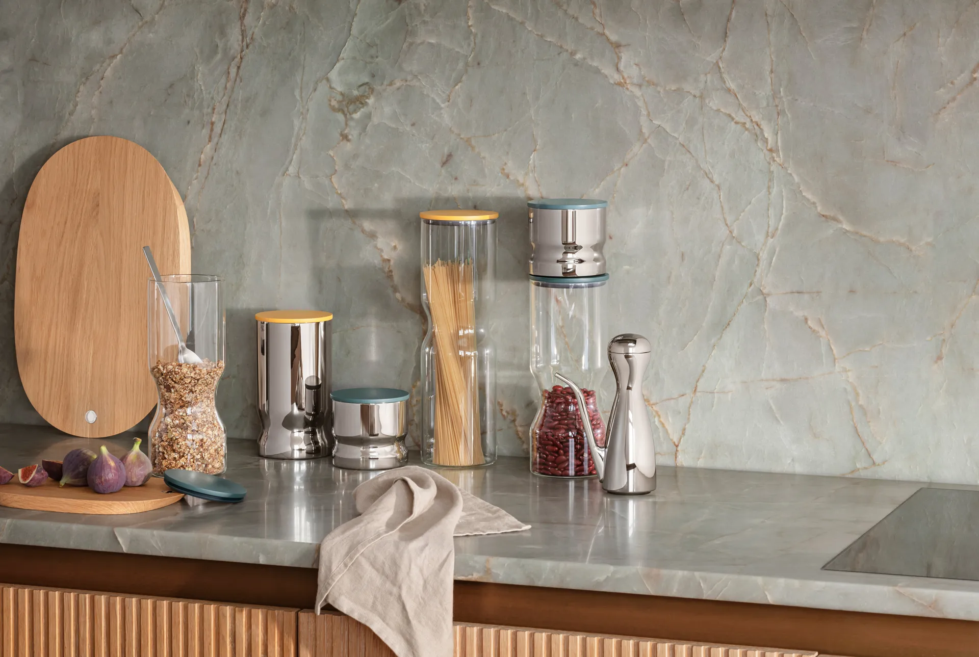 Alfredo burk large 1,5 L, Glas-grön Georg Jensen