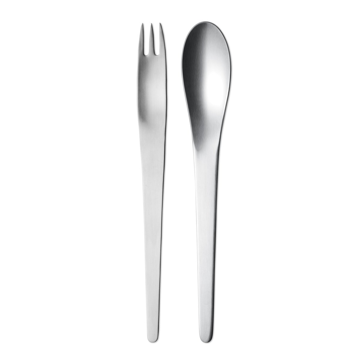 Georg Jensen Arne Jacobsen salladsbestick 2 delar | Skandinavisk Design | Salladsbestick | Silverfärgad