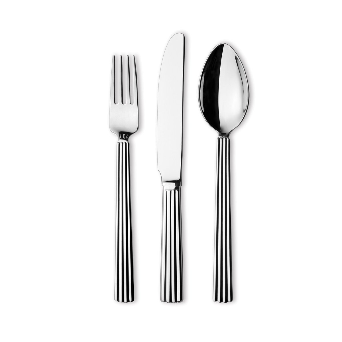 Georg Jensen Bernadotte barnbestick 3 delar | Skandinavisk Design | Barnbestick | Silverfärgad