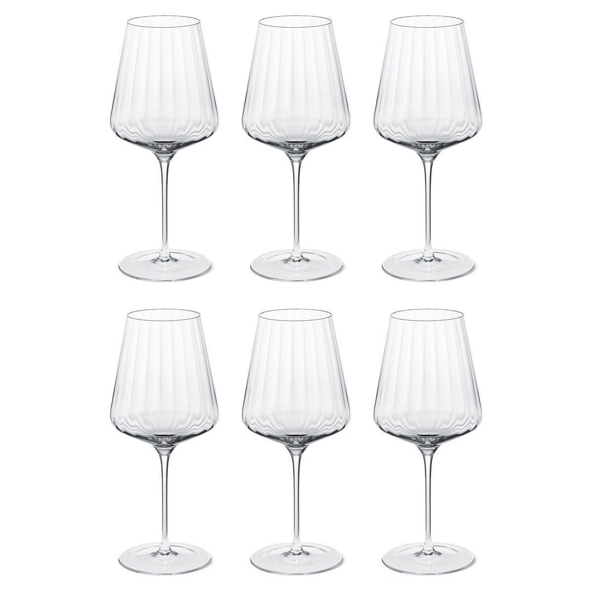 Georg Jensen Bernadotte rödvinsglas 6-pack Kristallin