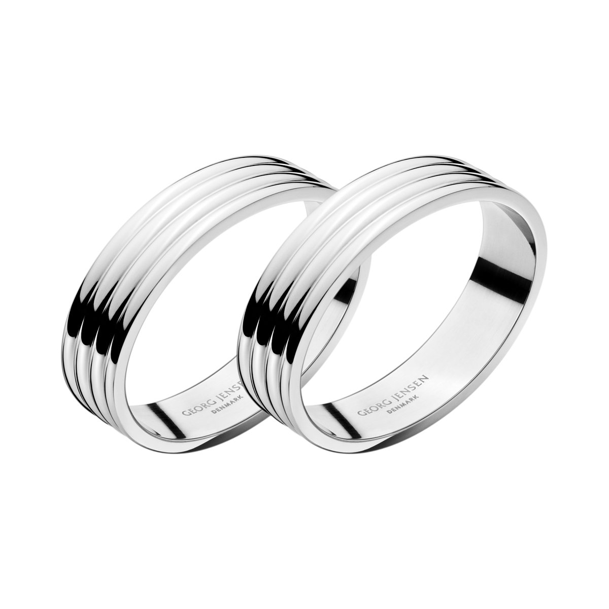 Georg Jensen Bernadotte servettring 2-pack | Skandinavisk Design | Servettringar & Servettställ | Silverfärgad