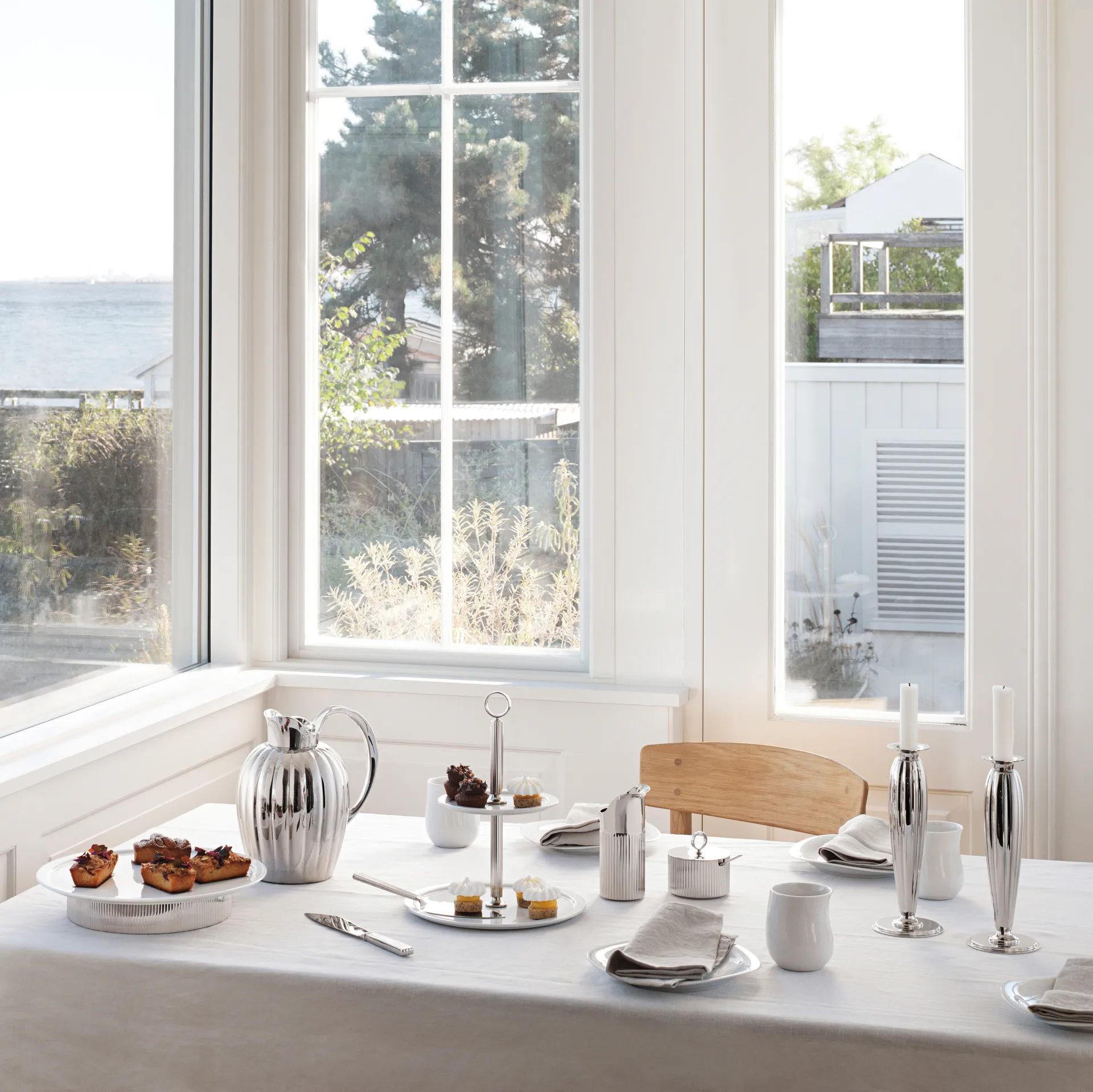 Bernadotte termoskanna pushlock, 1 L Georg Jensen