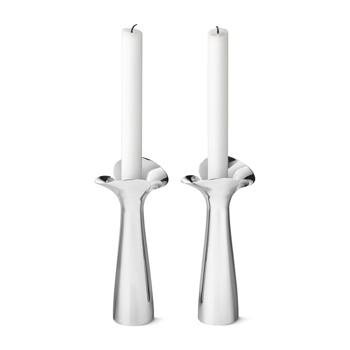 Bloom Botanica ljusstake 2-pack - Rostfritt stål - Georg Jensen