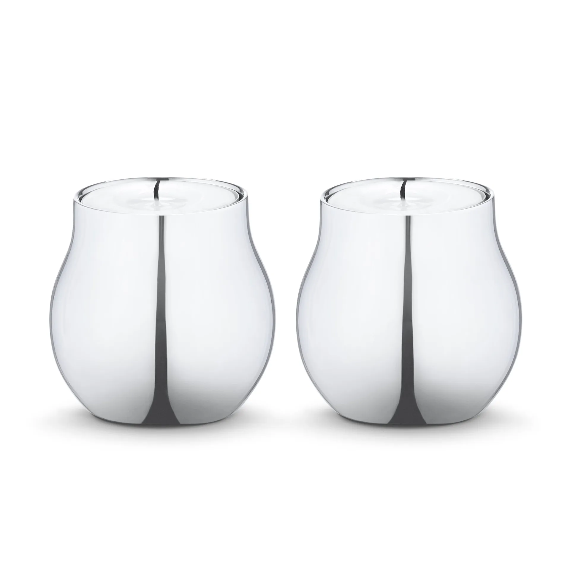 Cafu ljuslykta 2-pack, rostfritt stål Georg Jensen
