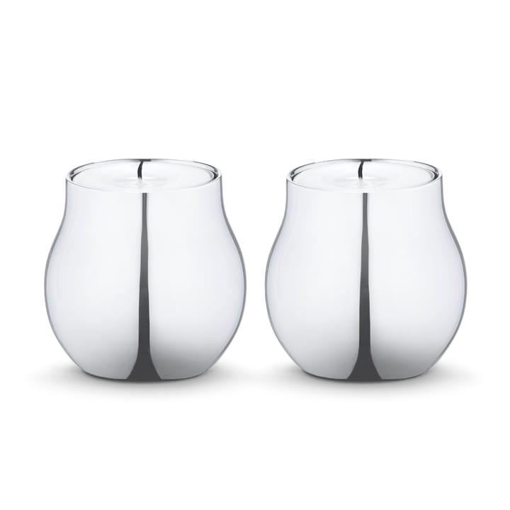 Cafu ljuslykta 2-pack - rostfritt stål - Georg Jensen