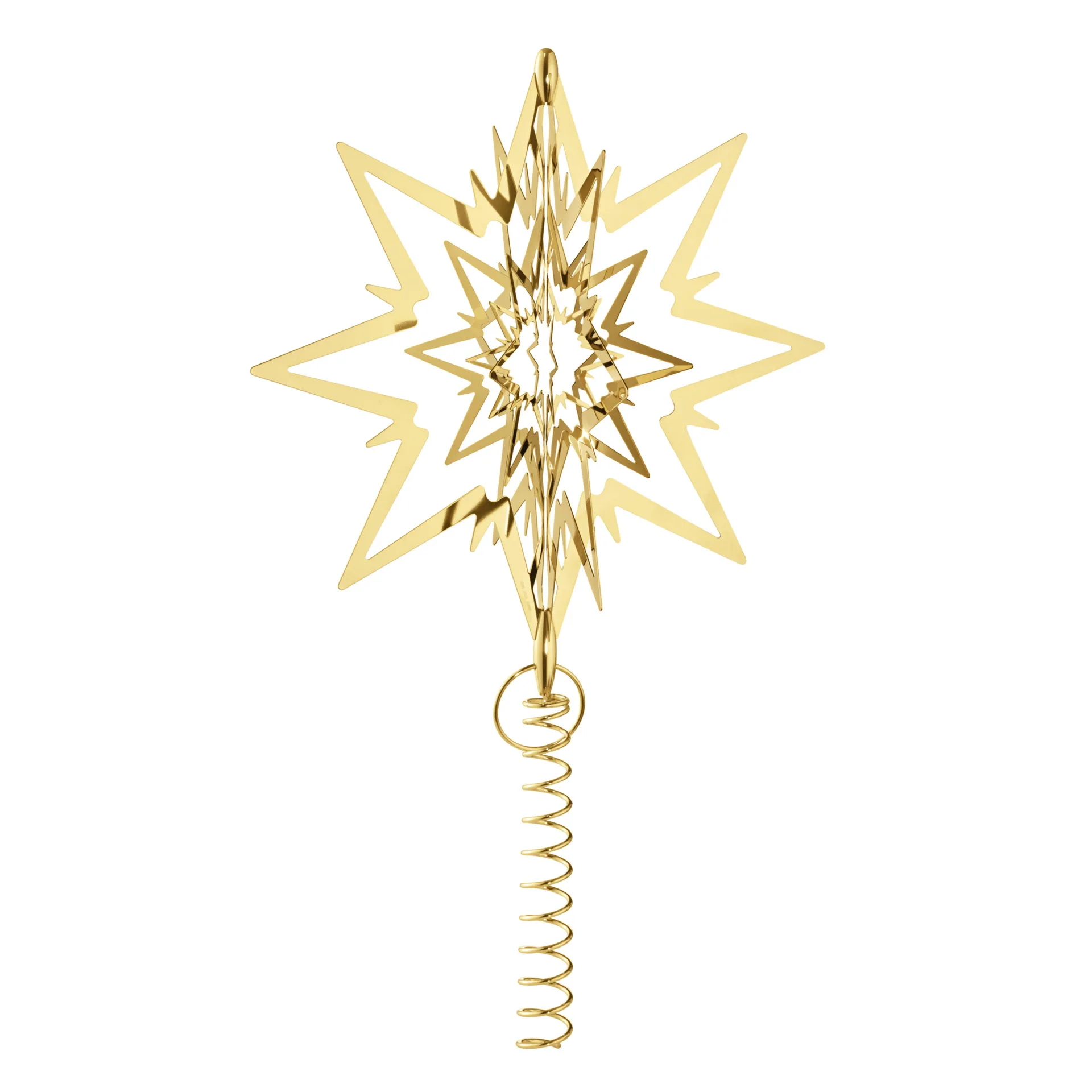 Christmas Collectibles toppstjärna stor, Guldpläterat Georg Jensen