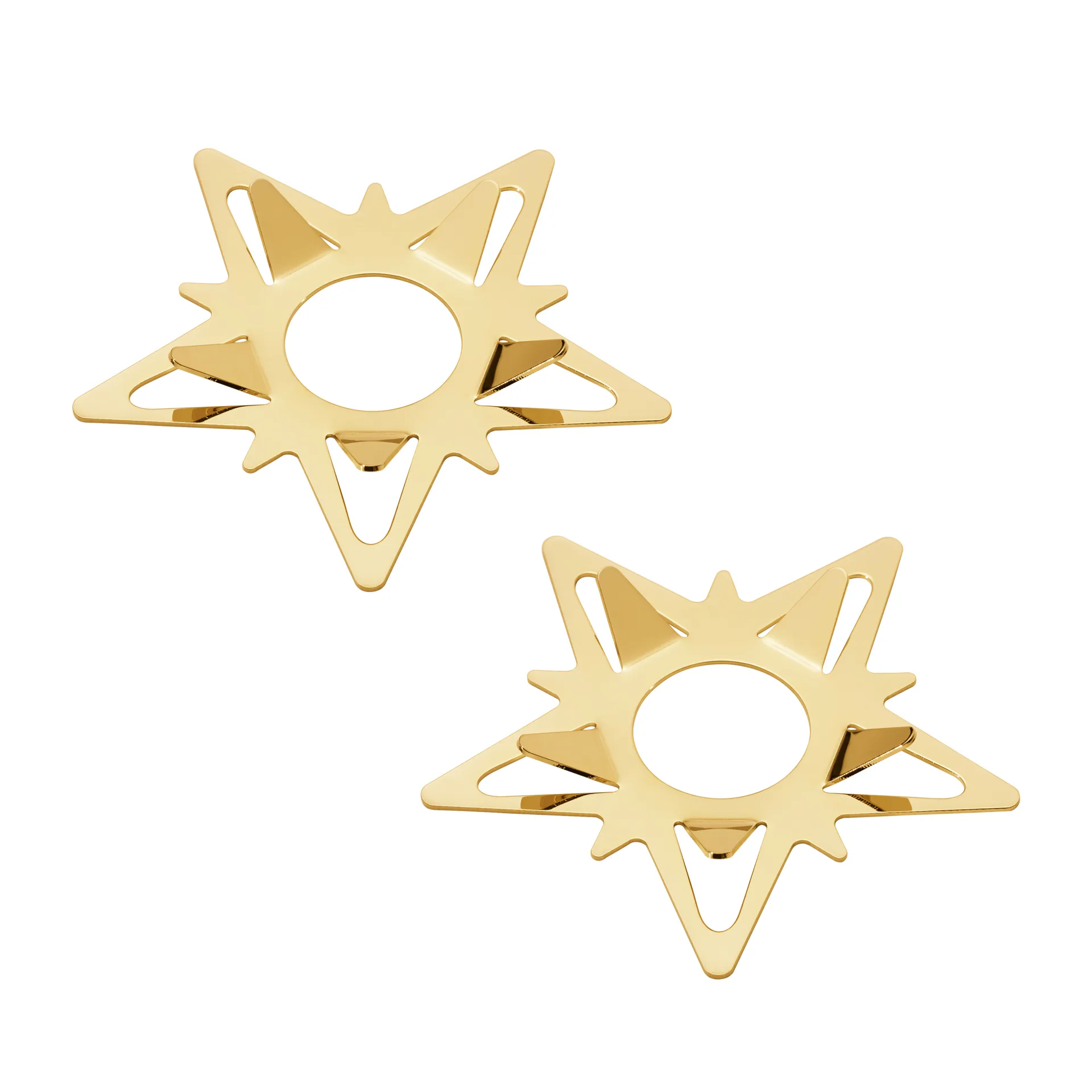 Classic christmas ljusmanschett stjärna 2-pack, Guld Georg Jensen