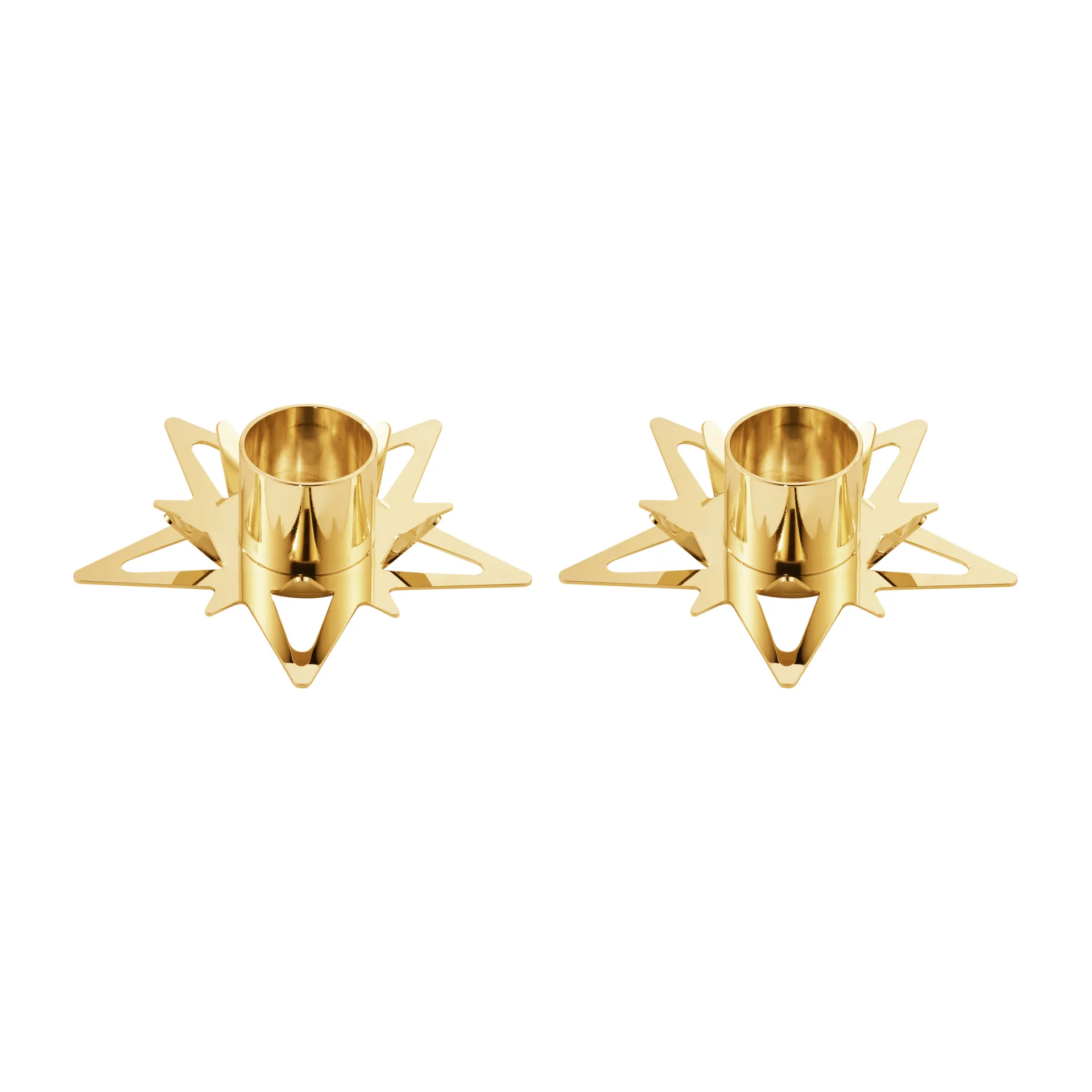 Classic christmas star ljusstake Ø9 cm 2-pack, Guld Georg Jensen