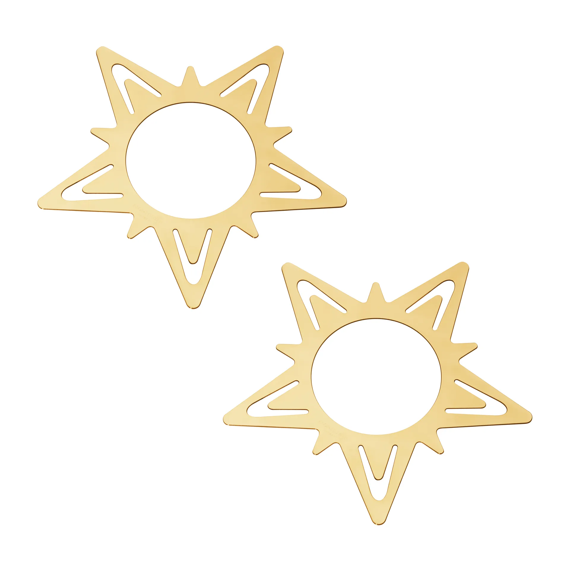 Classic christmas star servettring Ø9 cm 2-pack, Guld Georg Jensen