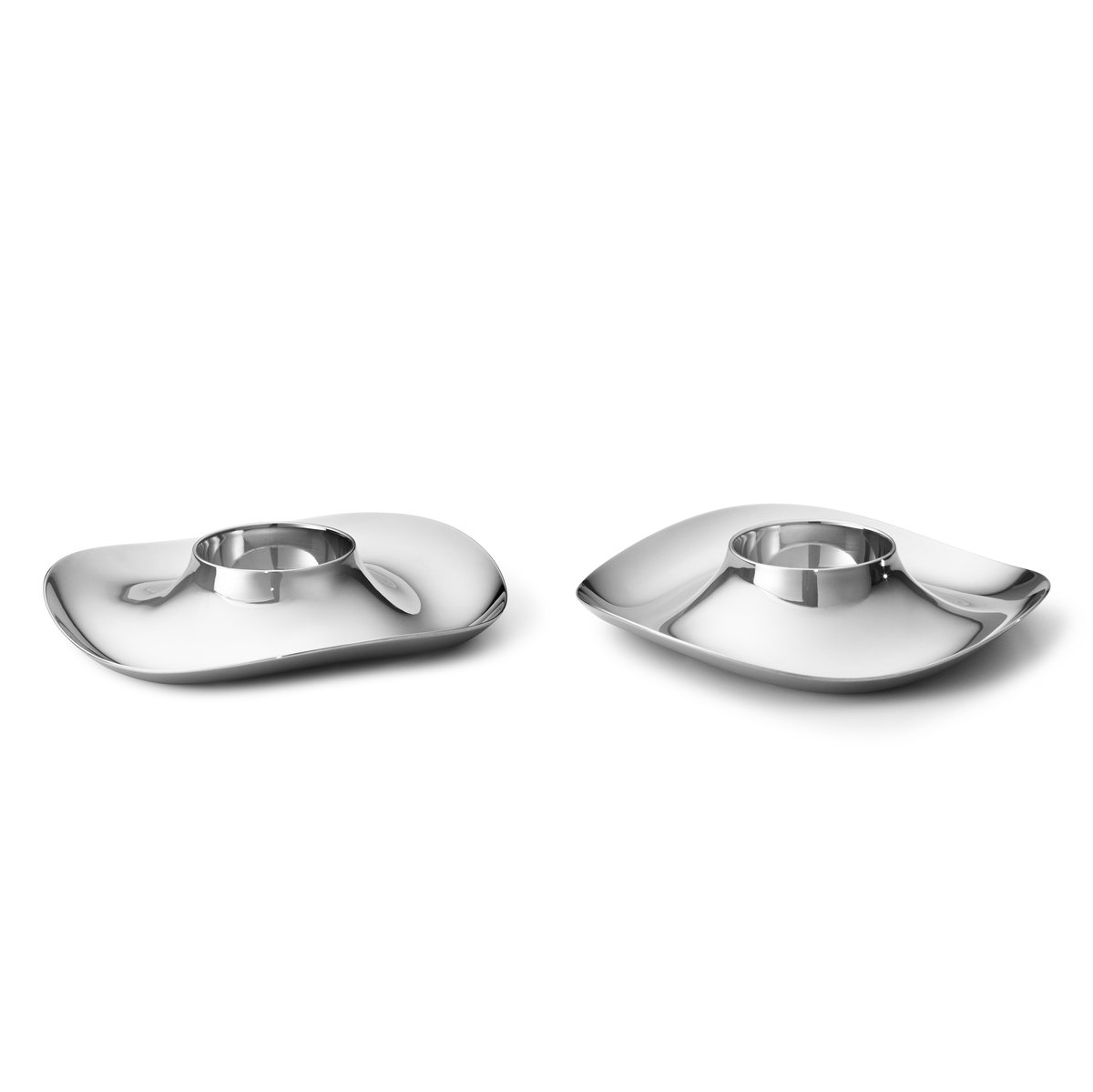 Georg Jensen Cobra äggkopp 2-pack Rostfritt stål | Skandinavisk Design | Äggkoppar | Silverfärgad