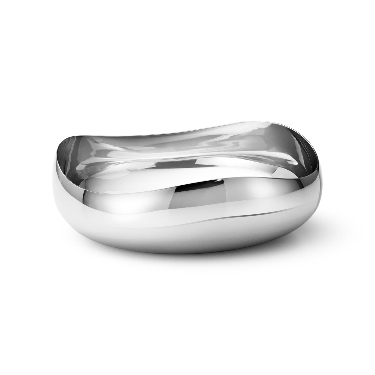 Georg Jensen Cobra skål 16 cm Rostfritt stål | Skandinavisk Design | Serveringsskålar | Silverfärgad