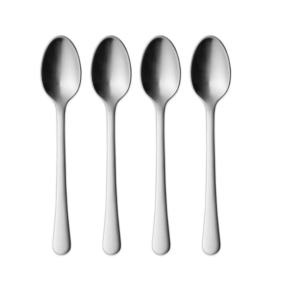 Georg Jensen Copenhagen matt dessertsked 4-pack | Skandinavisk Design | Dessertbestick | Silverfärgad
