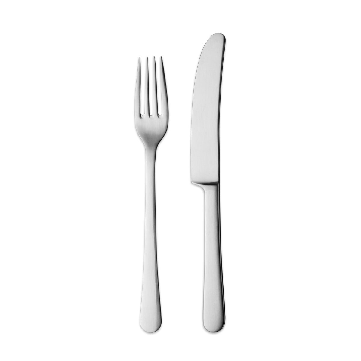 Georg Jensen Copenhagen matt lunchbestick 8 delar | Skandinavisk Design | Dessertbestick | Silverfärgad