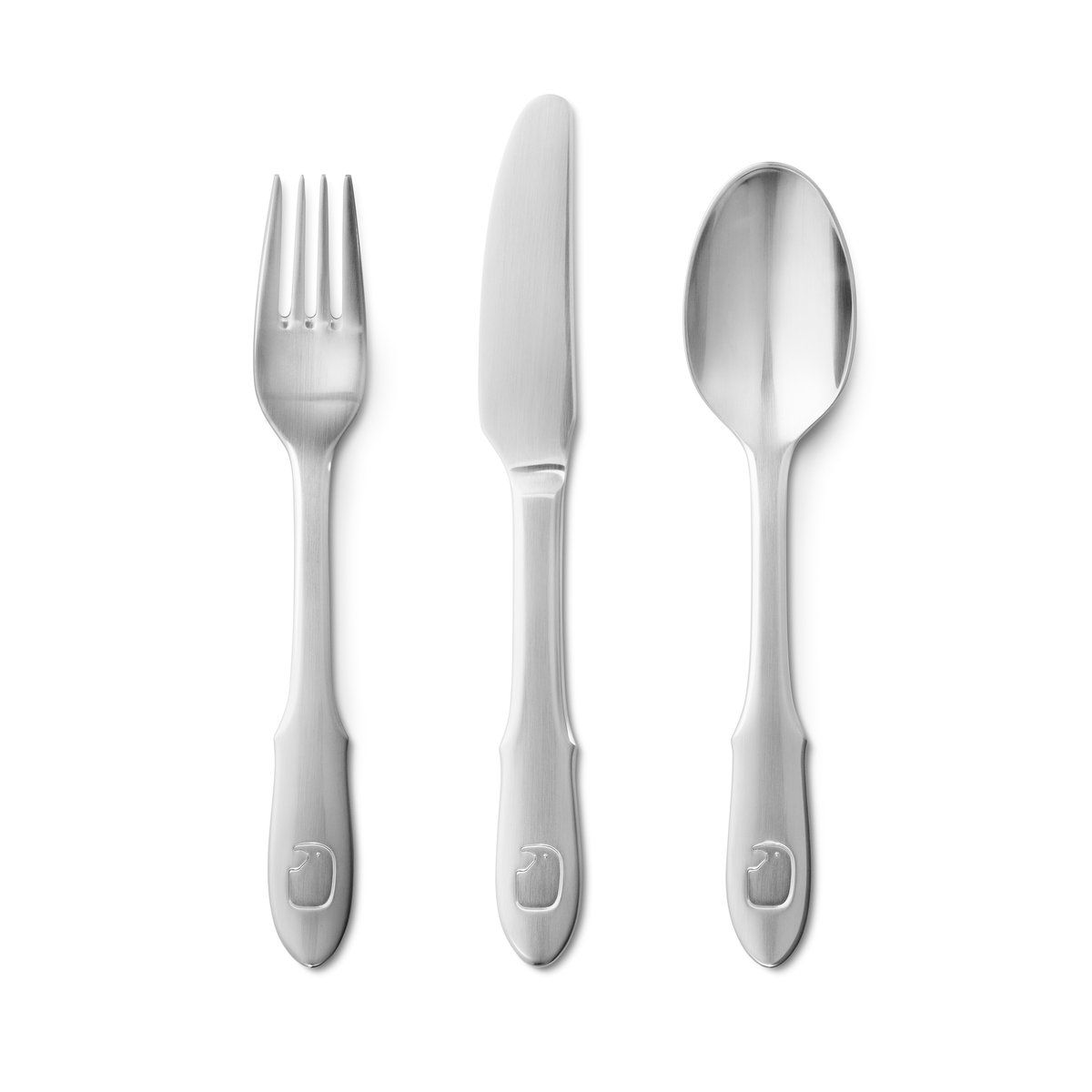 Georg Jensen Elephant barnbestick set 3 delar | Skandinavisk Design | Barnbestick | Grå