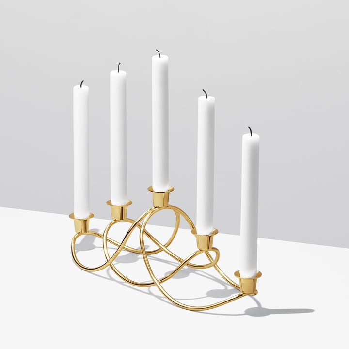 Harmony ljusstake, förgylld Georg Jensen