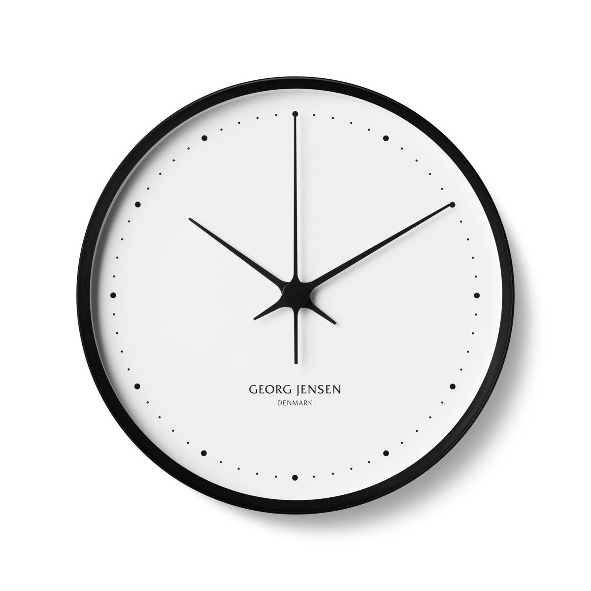 Georg Jensen Henning koppel väggklocka 30 cm Svart-vit