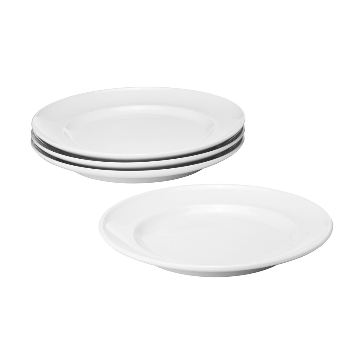 Georg Jensen Koppel sidotallrik 16 cm 4-pack Vit | Skandinavisk Design | Mattallrikar | Vit