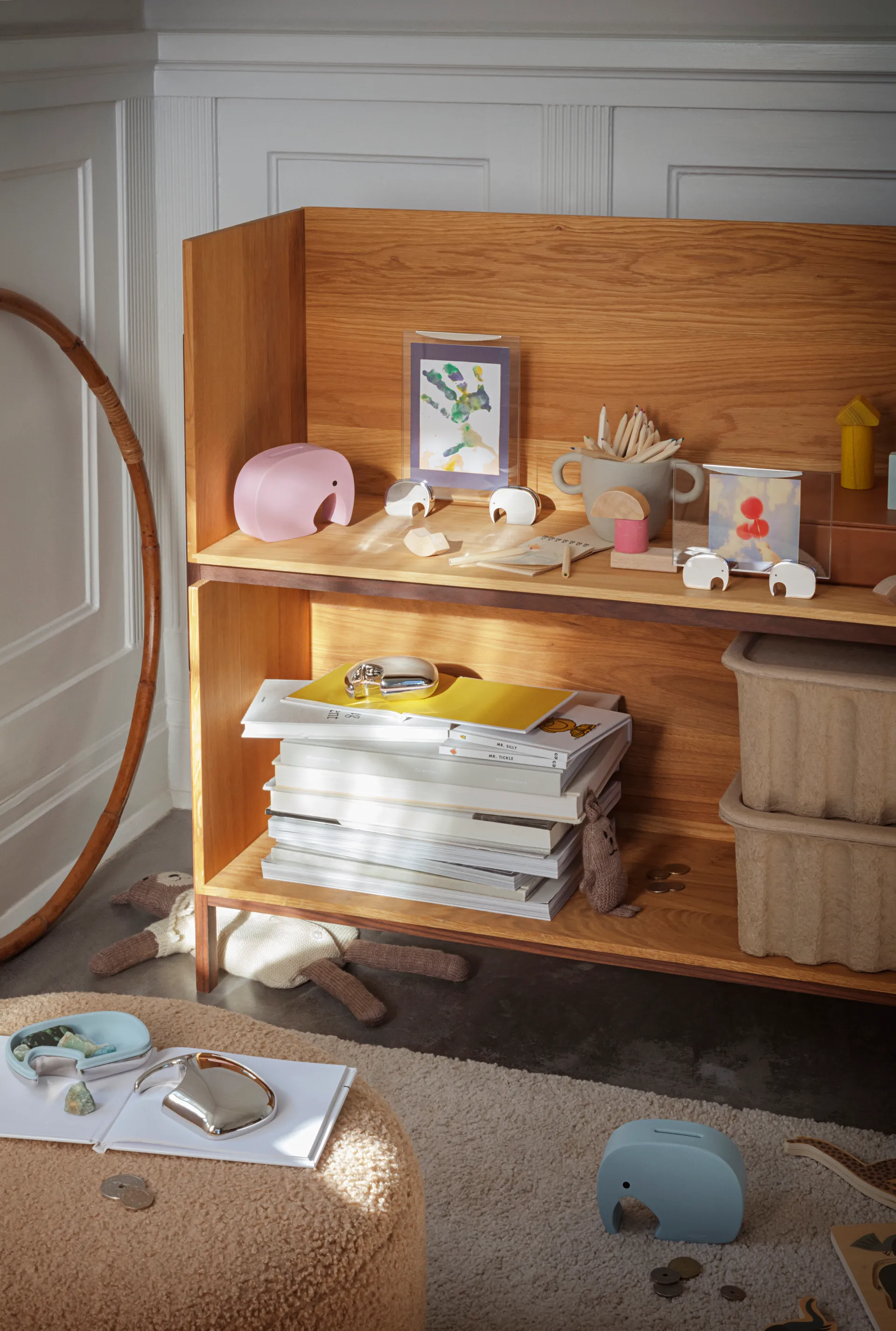 Miniphant sparbössa 6x8,7 cm, Strawberry blush Georg Jensen