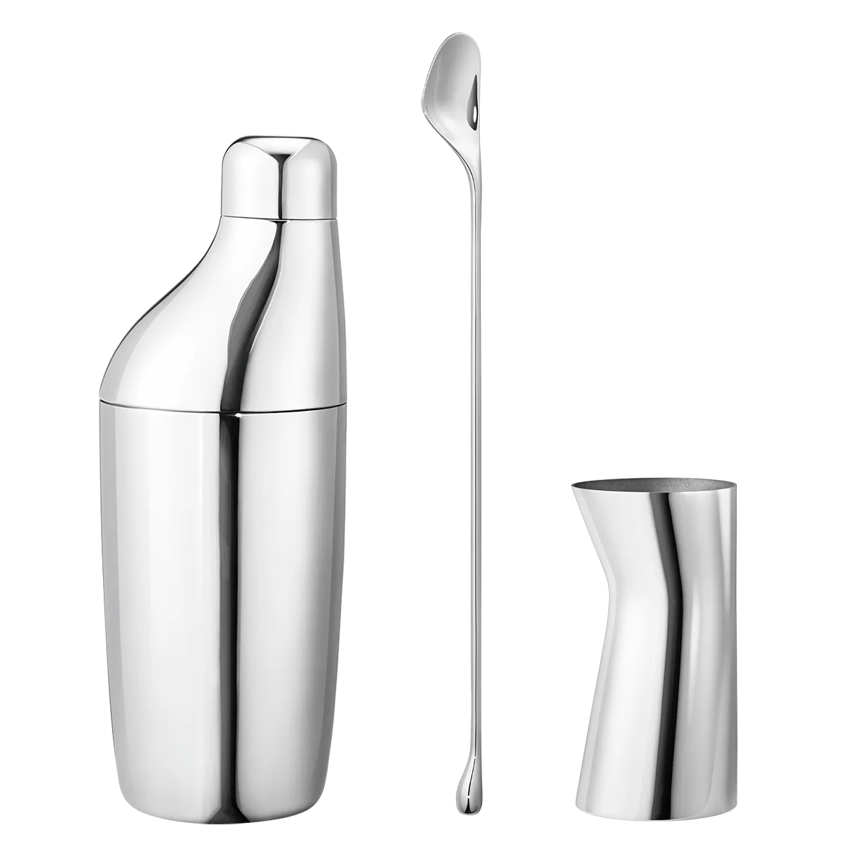 Sky set shaker Barsked Mätglas, Rostfritt stål Georg Jensen
