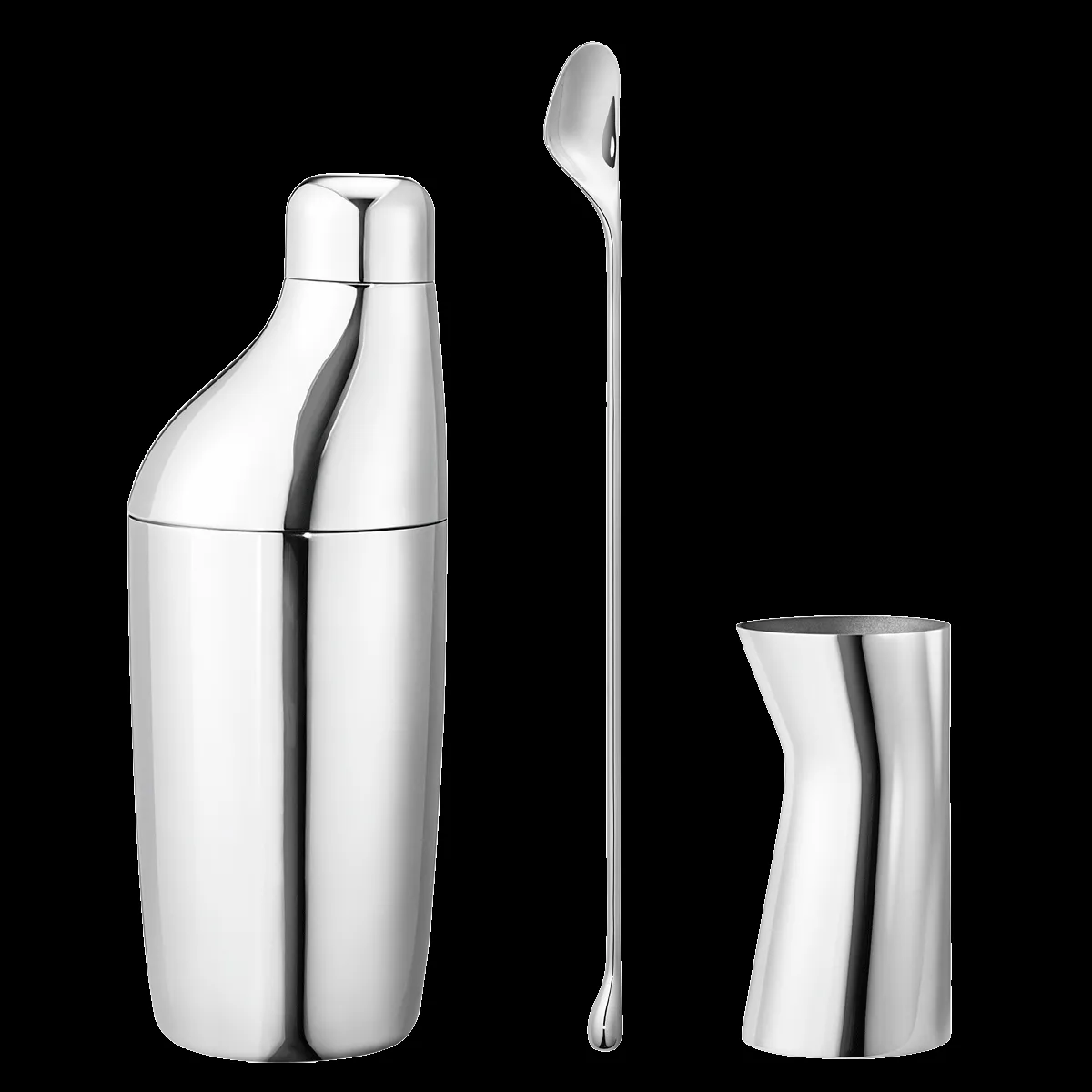 Georg Jensen Sky set shaker Barsked Mätglas Rostfritt stål
