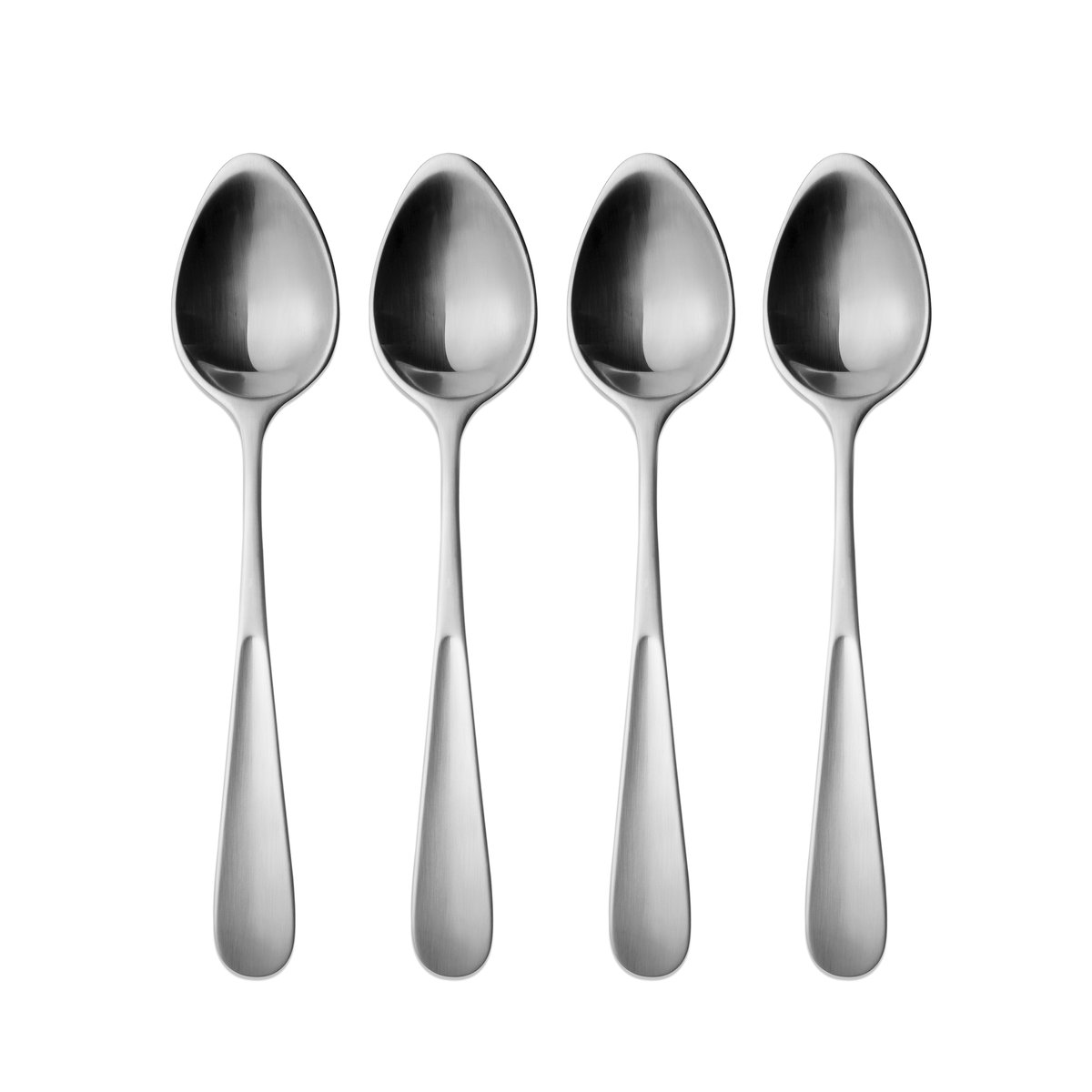 Georg Jensen Vivianna matt dessertsked 4-pack | Skandinavisk Design | Dessertbestick | Silverfärgad