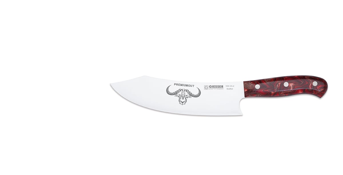 Giesser PremiumCut Chefs No 1 kockkniv Red diamond | Skandinavisk Design | Kockknivar | Röd