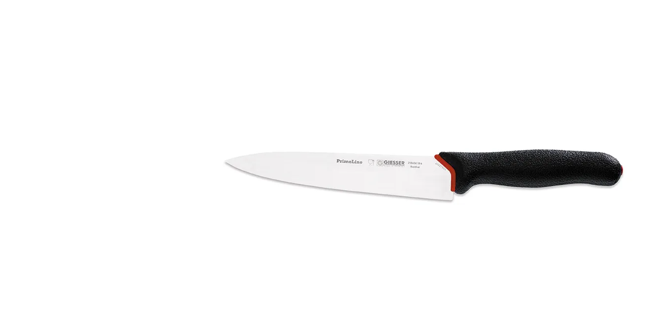 PrimeLine kockkniv 18 cm, Svart Giesser