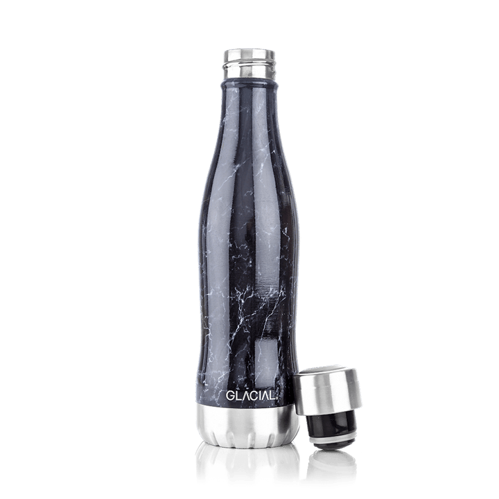 Glacial vattenflaska 400 ml - Black marble - Glacial