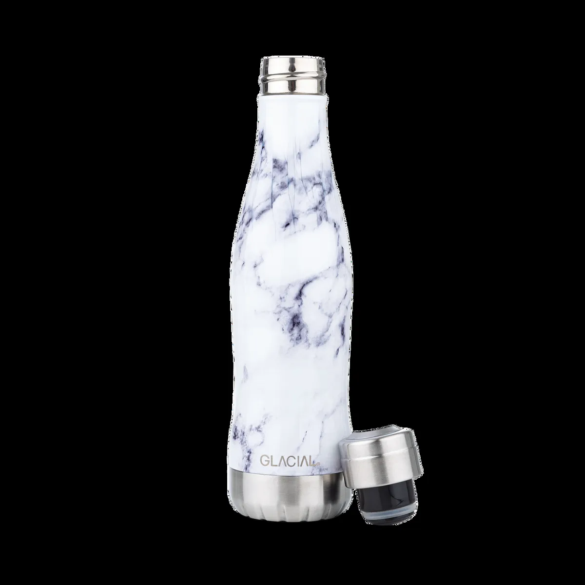 Glacial Glacial vattenflaska 400 ml White marble