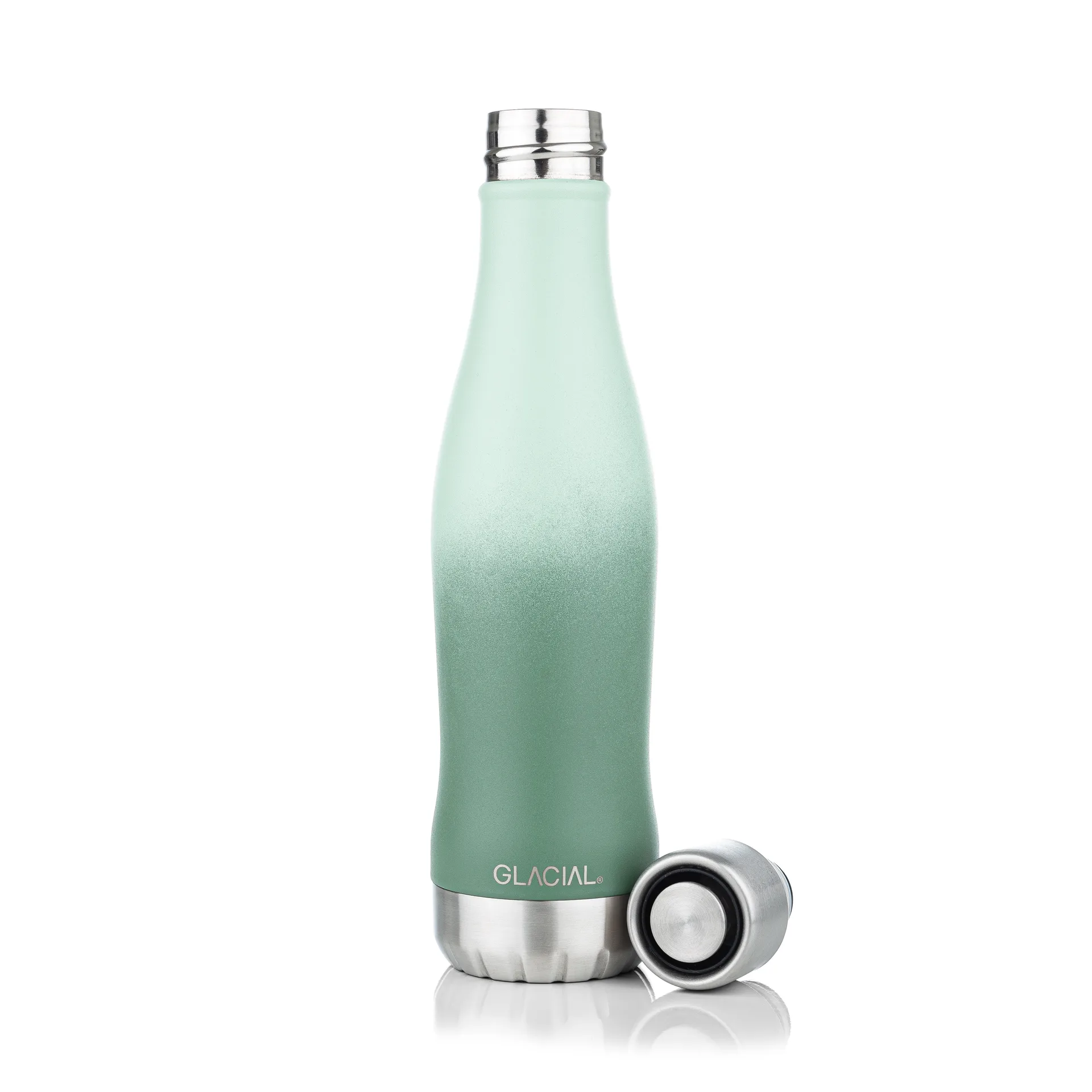 Glacial vattenflaska active 400 ml, Green fade Glacial