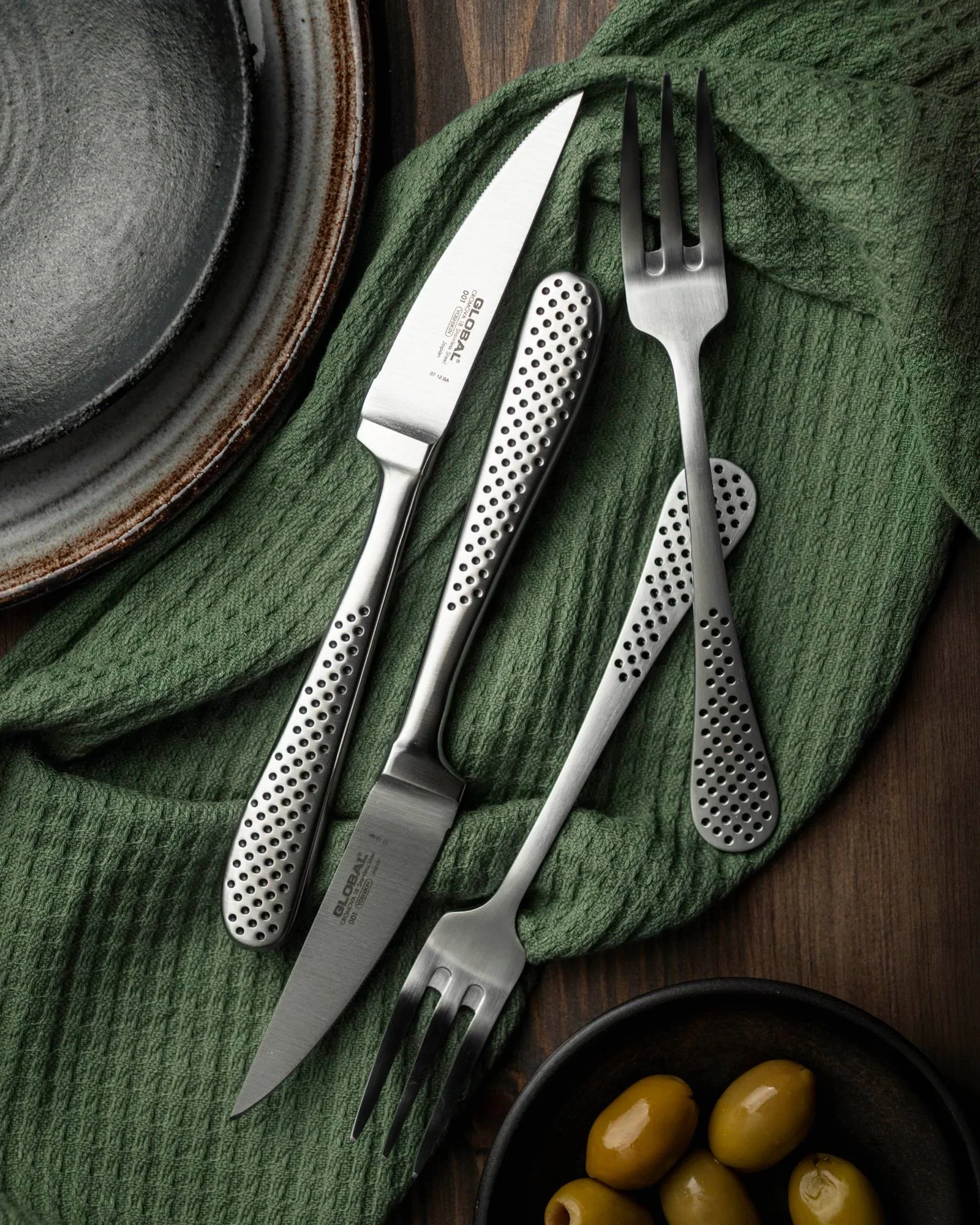 Classic bestickset, Rostfritt stål, 4 delar Global