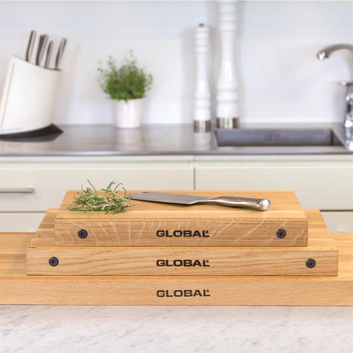 Global G-1007 skärbräda 55x38 cm, Ek Global