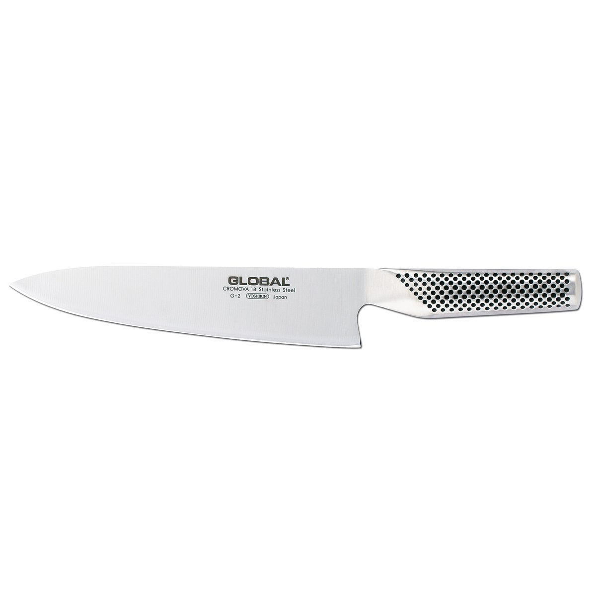 Global G-2 kockkniv 20 cm Rostfritt stål | Skandinavisk Design | Kockknivar | Silverfärgad