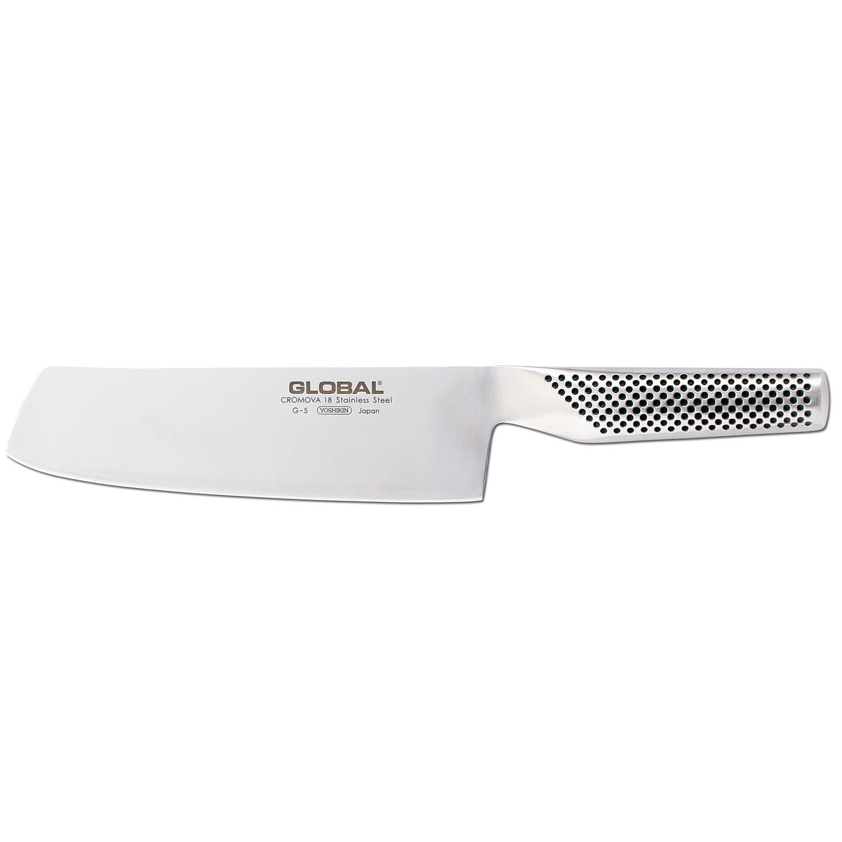 Global G-5 grönsakskniv bred 18 cm Rostfritt stål | Skandinavisk Design | Grönsaksknivar | Silverfärgad