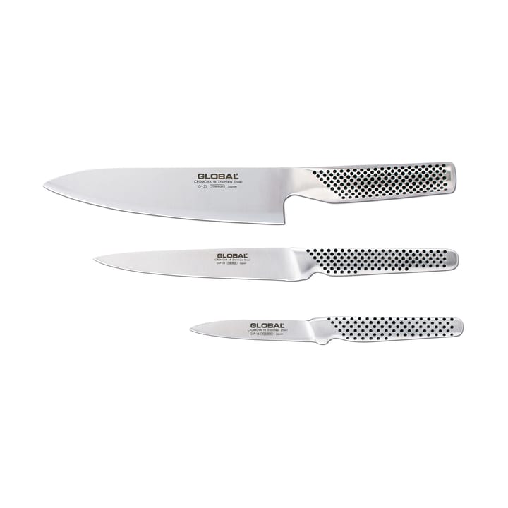 Global G-551524 knivset 3-knivar, Rostfritt stål Global