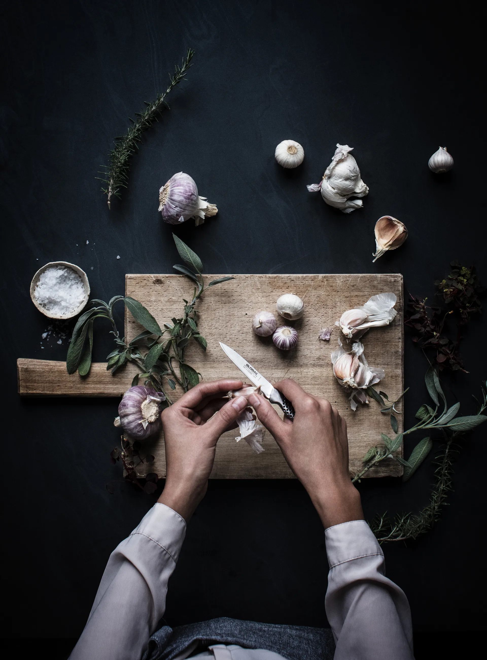 Global G-551524 knivset 3-knivar, Rostfritt stål Global