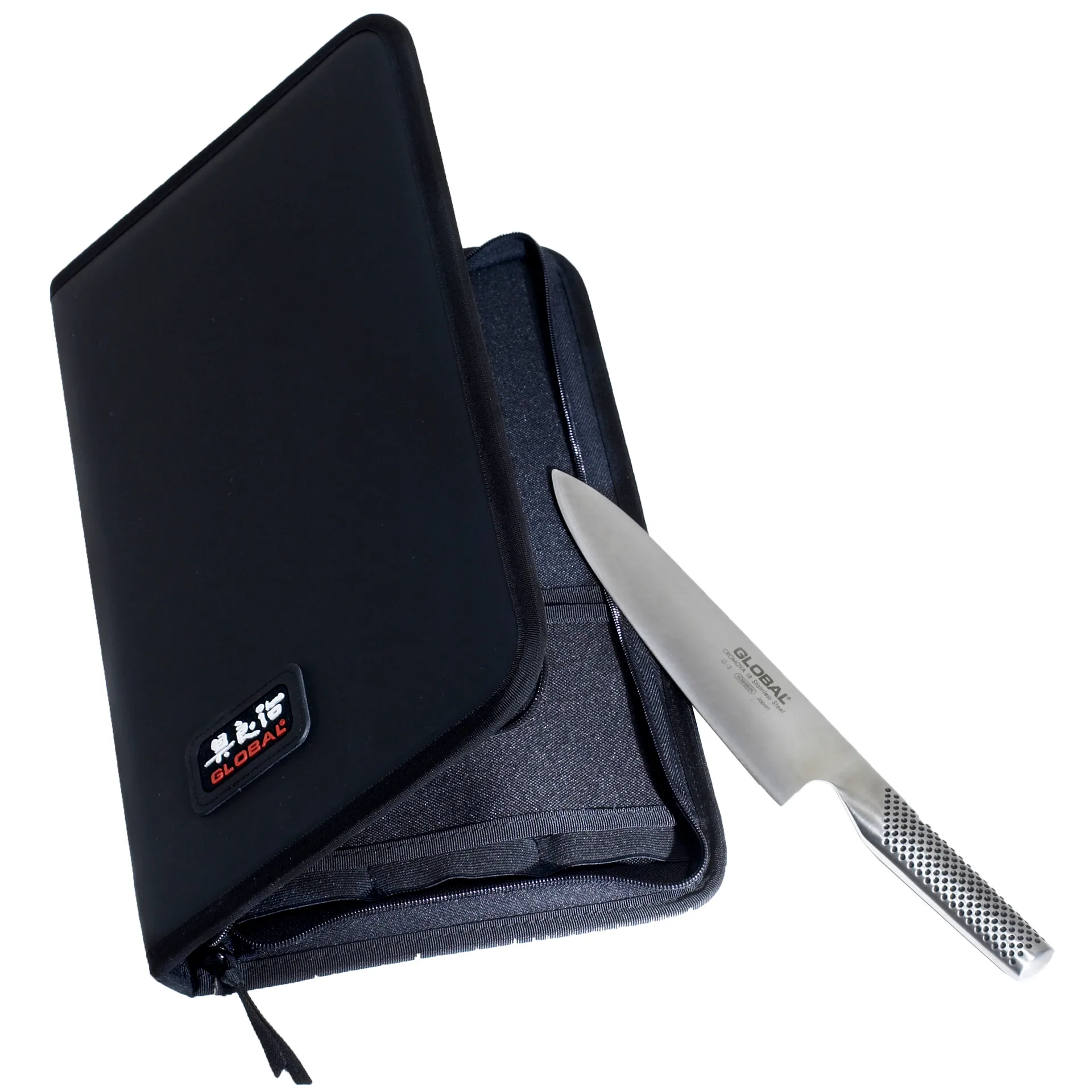 Global G-666/07 knivetui med blixtlås, 7 fickor Global