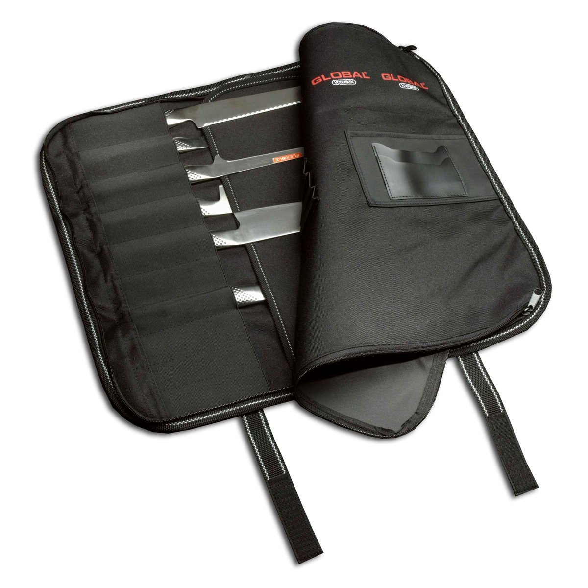 Global G-668 knivrulle 10 fickor | Skandinavisk Design | Knivförvaring | Svart