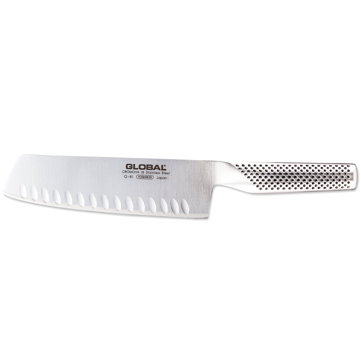 Global G-81 grönsakskniv olivslipad 18 cm Rostfritt stål