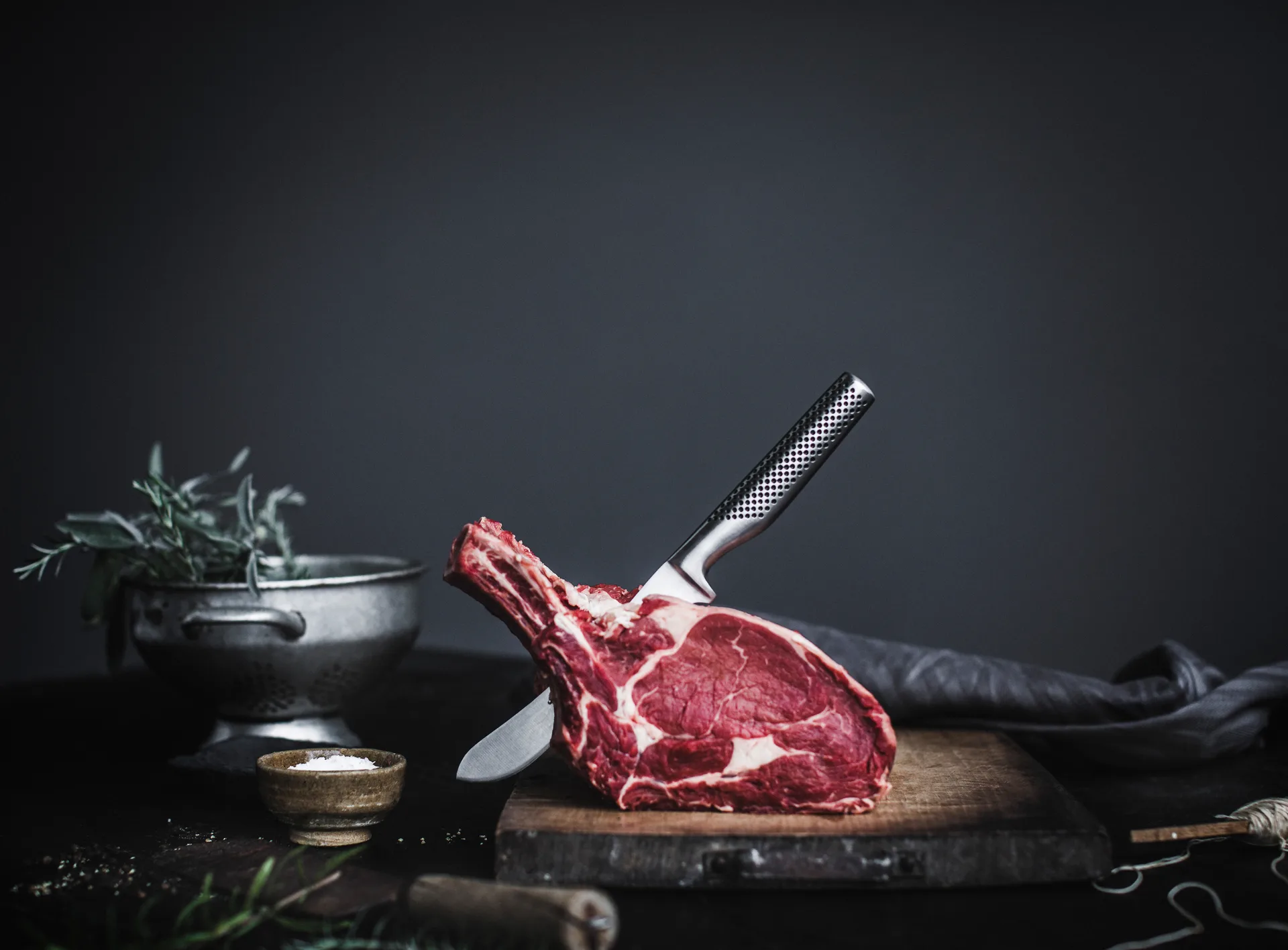 Global GF-27 slaktkniv smidd 16 cm, Rostfritt stål Global